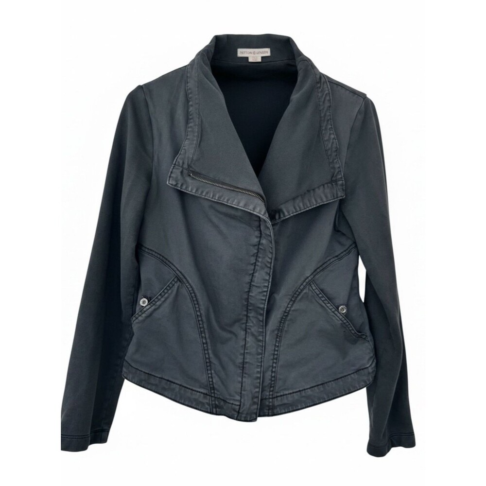 Peyton Jensen Charcoal Utility Jacket with Shawl Collar - Medium - Flawed